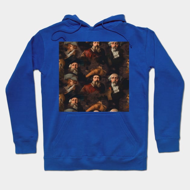 Rembrandt Paintings Mashup Hoodie by Grassroots Green